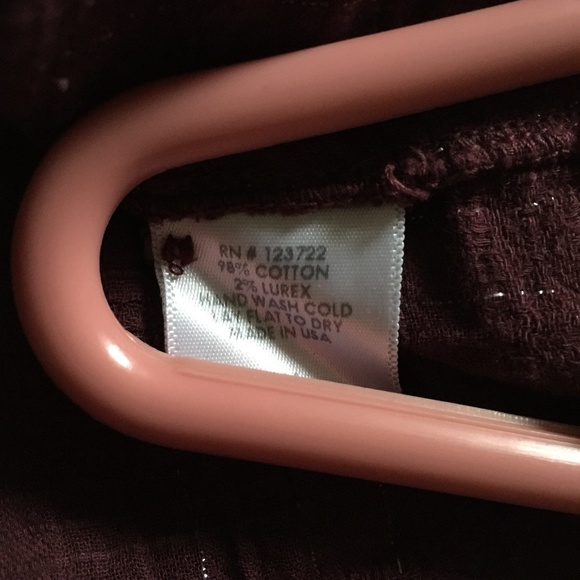 XIRENA Scout Muslin Cotton Burgundy Wine + Silver Lurex Shirt M - Picture 7 of 7